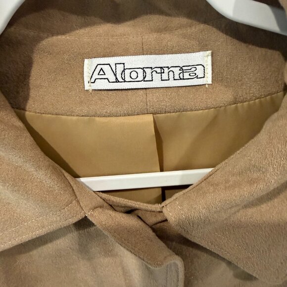 Alorna Tan Retro Button Up Cape Coat - Picture 3 of 8